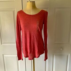 NWOT - Mudd Juniors Heathered Long Sleeve Burnout Tee - L